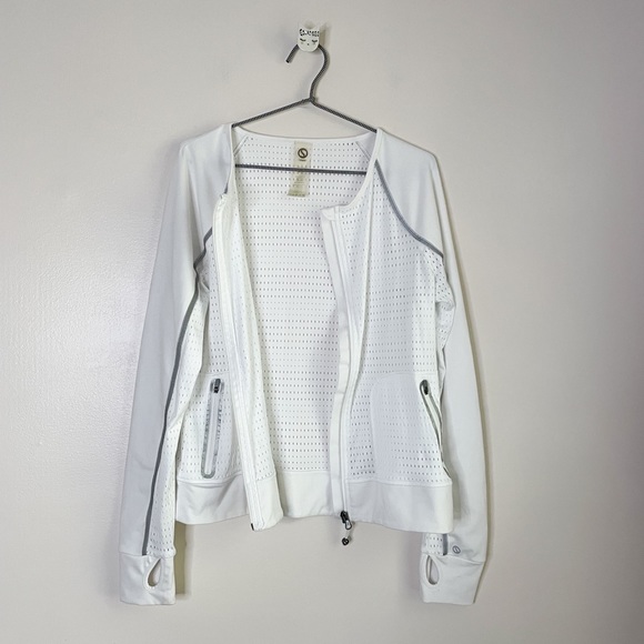Shape Activewear Mesh Tennis Jacket White Size Large - Picture 7 of 8